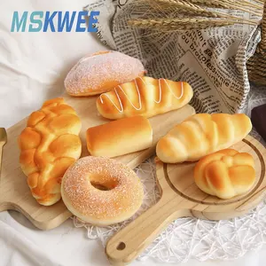 PU Foam Slow Rising Artificial Food Bread Model Toys Anti Stress Promotional Gifts Kitchen Room Decor Photography Props