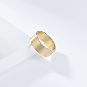 Minimalist <b>Titanium</b> Steel <b>Ring</b> 8mm Matte Brushed Unisex Jewelry Gift - Product Image 3