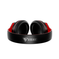 Headphone DOQAUS VOGUE5 Harga Grosir Supplier, Warna Hitam Merah, Headset Over-Ear, Dapat Berubah Menjadi Speaker