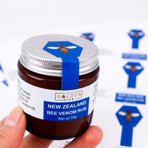 Etichette Adesive Personalizzate Impermeabili per Bottiglie <span class=keywords><strong>di</strong></span> Vetro, Cosmetici e Alimenti, Sigilli Antimanomissione per Barattoli - Product Image 1