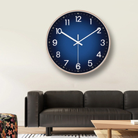 Jam dinding bulat modern 12 inci, jam dinding quartz tidak bersuara, jam dinding dekorasi rumah dapat disesuaikan
