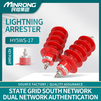 Parafoudre à oxyde de zinc Minrong HY5WS-17/45 10kV, parafoudre composite à oxyde métallique pour la distribution électrique