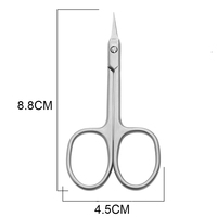 Ciseaux de beauté personnalisés en gros, ciseaux à ongles en métal à pointe fine pour le soin des ongles