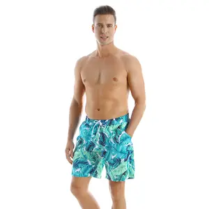 Logotipo personalizado Oem Odm Bolso Solto Secagem Rápida Mergulho Profundo Beach Board Swimwear Hot Gay Mens Swim Bermuda Shorts Para Homens Carga