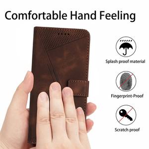 Fundas de teléfono de lujo a la moda Triángulo impreso a prueba de golpes PU + TPU Book Flip Phone Case para OPPO F31/A6 PRO 4G/5G /<span class=keywords><strong>Realme</strong></span> 15T - Product Image 4