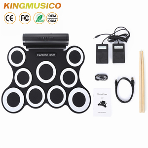 Instrumentos musicales chinos <span class=keywords><strong>de</strong></span> alta calidad, juego <span class=keywords><strong>de</strong></span> batería eléctrica Digital portátil, tambores eléctricos enrollables a mano - Product Image 1