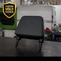 Appuie-tête rembourré noir à dégagement rapide, fixation à deux crochets métalliques, coussin ergonomique pour dossier de siège de voiture, moulage par injection OEM