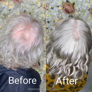 Topper de cheveux humains vierges invisibles russes européens 100% 3*5 Mono Base #<span class=keywords><strong>2</strong></span> brun foncé couleur Ombre soie 14 ''16'' postiche pour femmes - Product Image 6