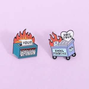 เข็มกลัดเคลือบลายตลกๆ รูปเครื่องเผาเอกสาร แสดงความคิดเห็นของคุณ ฉลองตรุษจีน หาฉันผ่านอีเมลของคุณ  เครื่องประดับติดปกเสื้อ ของขวัญ - Product Image 2