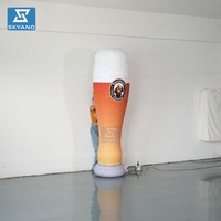 Modèle de tasse à bière gonflable géante pour l'Oktoberfest avec lumières, ballon gonflable pour festival de la bière, décoration gonflable pour bar