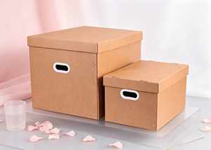 5-Layer Thick Kraft <b>Corrugated</b> <b>Paper</b> Eco-Friendly Recyclable Book Shaped Box Magnetic Closure Strong Load Bearing Tear - Product Image 2