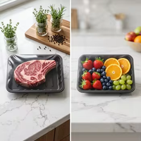 Plateau inférieur d'emballage de viande de supermarché de fruits et légumes frais dégradables jetables