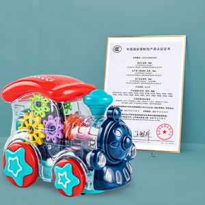 Transparentes Universal Gear Train Toy Elektrische Züge Power Wheel Mit Licht Und Musik Mini Elektroauto Spielzeug Für Kinder - Product Image 6