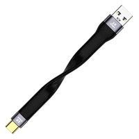Cantell - Cable Corto de Datos USB 3.1 de 10 Gbps, 100 W, USB Tipo C PD 5 A, Cable Plano Flexible de Carga Rápida, Thunderbolt 3/4, Banco de Energía para Teléfono Inteligente