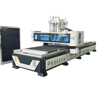 Routeur CNC ATC 4 têtes déchargement automatique pour la fabrication d'armoires de meubles avec moteur NC Studio Mach3 Siemens Syntec