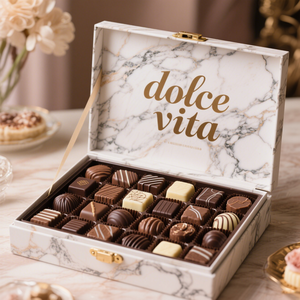 กล่องของขวัญช็อก<span class=keywords><strong>โก</strong></span><span class=keywords><strong>แล</strong></span><span class=keywords><strong>ต</strong></span>แบบปิดด้วยแม่เหล็ก บรรจุภัณฑ์หรูหรา พิมพ์โลโก้<span class=keywords><strong>ต</strong></span>ามสั่ง สำหรับวันวาเลนไทน์ งานแ<span class=keywords><strong>ต</strong></span>่งงาน อาหาร พร้อมแผ่นรอง PET คุณภาพ - Product Image 3