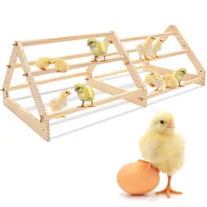 Large Chick Perch Chicken Roosting Perch for Coop and Brooder, Chick Wooden Perch Training Chicken Stand Toy for Hens Baby Chick