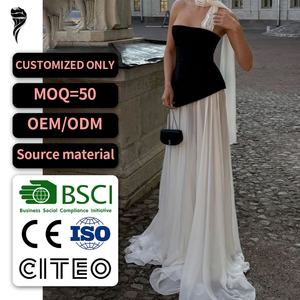 Vestido de Novia Elegante Personalizado OEM, Vestido de Novia de Talla Grande, Vestido Largo Sexy sin Espalda ni Tirantes, Vestido de Fiesta de Verano para Mujer - Product Image 1