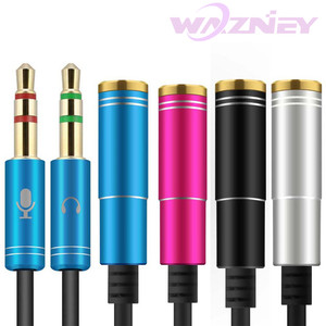 1 Để 2 Phổ 35Cm 3.5Mm Stereo Âm Thanh 2 Nam Để Nữ Tai Nghe Mic Y <span class=keywords><strong>Splitter</strong></span> Cable <span class=keywords><strong>Adapter</strong></span> Kết Nối Cho Máy Tính Xách Tay PC - Product Image 6