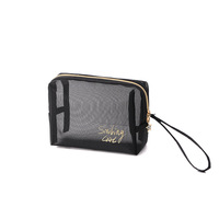 Borsa cosmetica da viaggio borsa da donna con cerniera in rete custodia per trucco custodia in vinile air Toiletry Beauty clear Cosmetic Bags