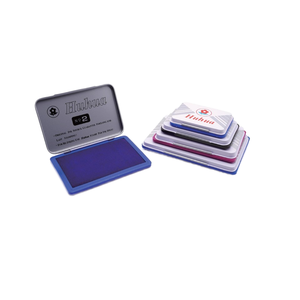 <span class=keywords><strong>Tampon</strong></span> <span class=keywords><strong>encreur</strong></span> à séchage rapide multicolore Encre éponge à base d'eau dans une boîte en fer-blanc carrée à rabat portable pour le bureau - Product Image 1