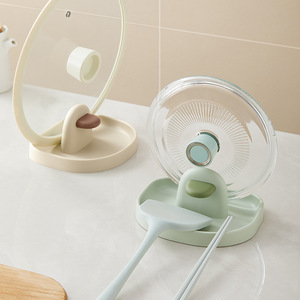 Pot Lid <b>Rack</b> Countertop Holder Multi Function Storage For <b>Kitchen</b> Utensils Spatula Cutting Board Organizer Plastic - Product Image 3