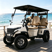 Voiturette de golf électrique haut de gamme 4 places avec batterie au lithium pour les hôtels et communautés de luxe des régions désertiques des Émirats arabes unis
