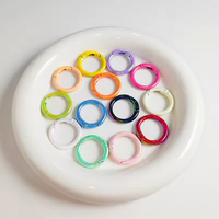 Llavero de Metal con Gancho de Hebilla Redonda de Aleación de Color con Recubrimiento UV de Alta Calidad y Bajo Precio para Accesorios de Bricolaje