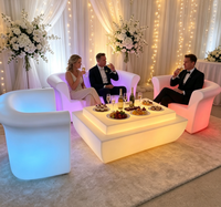 Meubles de bar lumineux pour boîte de nuit de luxe, salon VIP, table de karaoké et canapés LED RGB lumineux pour boîte de nuit