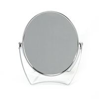 Miroir de table rotatif à 360° de haute qualité, miroir de maquillage ovale en métal double face grossissant pour coiffeuse et salle de bain