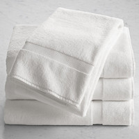Serviette à main 100% coton éponge blanche pour hôtel, vente en gros