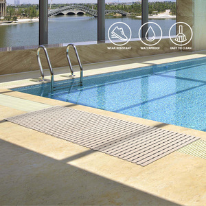 Tappetino Minimalista Ecologico in PVC per Doccia e Bagno, con Retro in Gomma Impermeabile, <span class=keywords><strong>Tappeto</strong></span> per <span class=keywords><strong>Piscina</strong></span> con Motivo Vegetale, Prodotto a Macchina - Product Image 2