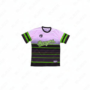 Blaze Fight Wear Custom 100% algodón Softball Jerseys de alto rendimiento para hombres cuello estampado transpirable de secado rápido camisetas para hombres - Product Image 1
