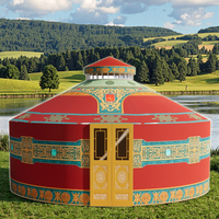 Vente directe usine Tente yourte tipi en PVC et coton 5M 7M 8M 12M pour glamping extérieur, double couche, imperméable, plus de 3000mm, une chambre, 4 saisons