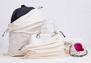 Bolsa de Algodón Orgánico Transpirable para Zapatos, con Cuerda Organizadora Reutilizable, Tipo Mochila de Juguete Promocional - Product Image 3