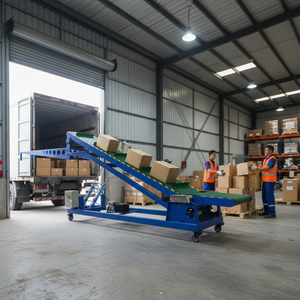 35 kg'lık Kamyon, Depo Konteyneri Yükü Boşaltma İçin CE Esnek Manuel Metal Paten Tekerlekli Teleskopik Konveyör Bant Perakende Fiyatı - Product Image 5