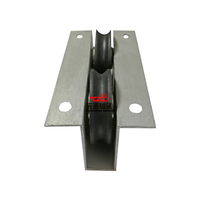 Garrucha R-20 doble con aleta aluminio utilizado para mamparas de aluminio
