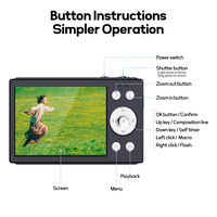 Kamera Digital Mini Anak-Anak Maustor Hot Sale Portabel 2.8 Inch CCD Kamera Dual Lensa 4K HD Video Recorder untuk Fotografi