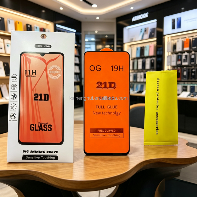 Bulk Supply 21D Big Shining Curved OG Glass Film No Bubble Anti Scratch Mobile Phone Screen Protector for iphone 15 Pro Max