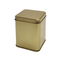 Vente en gros Boîte à thé carrée OEM avec couvercle Boîte en métal personnalisée pour café 75x75x105hmm Kit de conteneur de stockage pour épices Boîte en métal pour cadeau