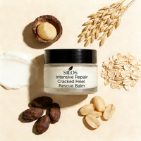 Crème réparatrice intensive au beurre de karité SILOS pour les talons fendillés, pour femmes, tous types de peau