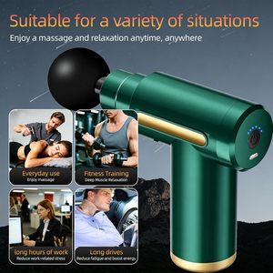 Pistolet de massage professionnel portatif à percussion pour tissus profonds, stimulateur musculaire haute puissance pour la récupération musculaire de tout le corps - Product Image 2
