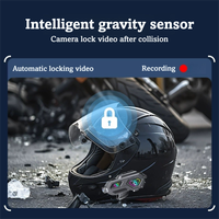 Casque intégral HYD Sports avec support pour casque audio, en ABS écologique, avec visière étanche pour moto et ski