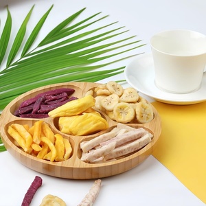 Bandeja de Servir Redonda de Bambú con 5 Compartimentos <span class=keywords><strong>para</strong></span> Dulces, Aperitivos, Frutos Secos - Product Image 4