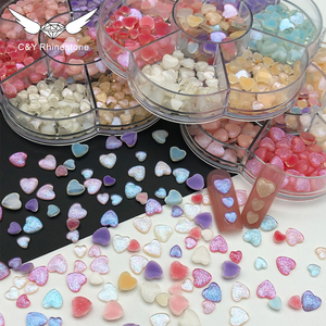 CY Mixed 3D Nail Charms Mixed Resin Heart Jewelry para DIY Nail Art Kit Decoración - Product Image 2