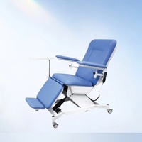 Lit de massage multifonctionnel en PU de type EM-BC180, fauteuil de prélèvement sanguin électrique, hauteur réglable, utilisation commerciale pour la collecte de sang