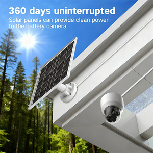 Panel Solar Monocristalino de Silicio ALECTER de 8W, Cámara de Seguridad Negra, Puertos Micro USB/USB-C, Resistente al Agua IP65, Certificaciones CE, ROHS, ISO - Product Image 2