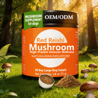 Venta al por Mayor de Fábrica: Suplemento en Polvo de Hongo Reishi Rojo para Mascotas, Alto en Calcio y Proteínas, para Perros y Gatos, Apoya la Cognición y el Sistema Inmunológico