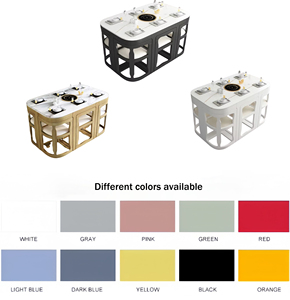 Bàn ăn sang trọng đặt phòng ăn trang trí lớn màu trắng thiêu kết bàn đá trượt bàn ăn và Bộ ghế - Product Image 5