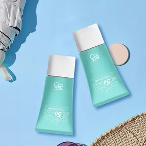 OEM Private Label Aloe Soothing Sun Cream SPF50+ PA+++ 50ml Sunscreen Cream Protector Facial Sun Block Isolation Lotion